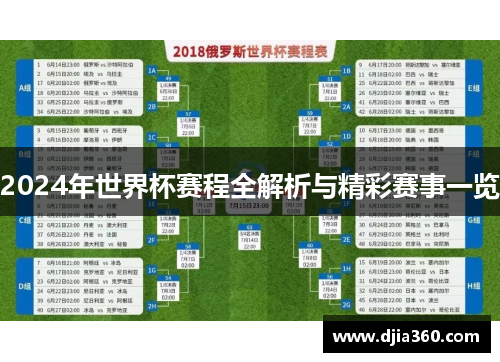 2024年世界杯赛程全解析与精彩赛事一览